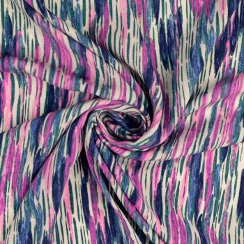 Viskose Popeline multicolor blau
